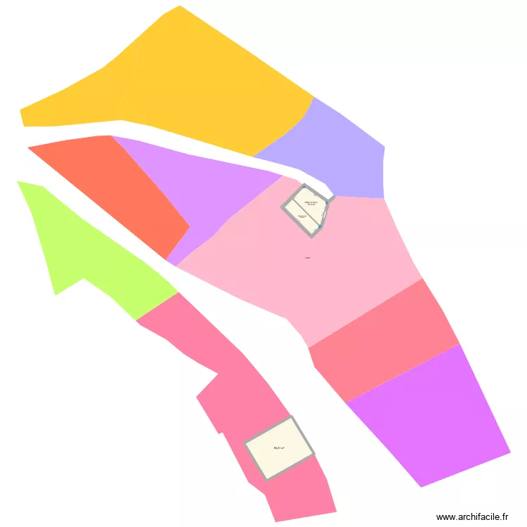 V1 PAV Funtanedda. Plan de 3 pièces et 163 m²