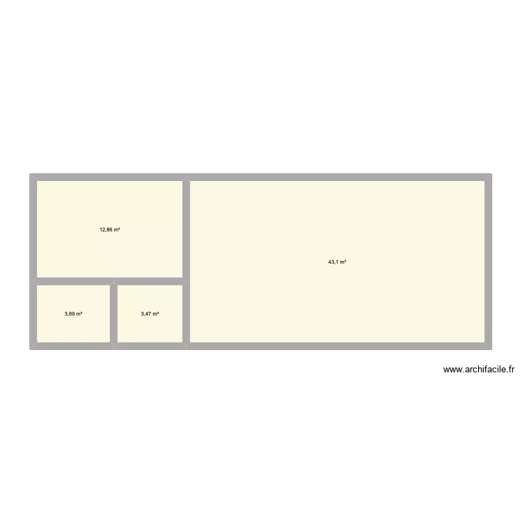 underground. Plan de 4  et 63 m²