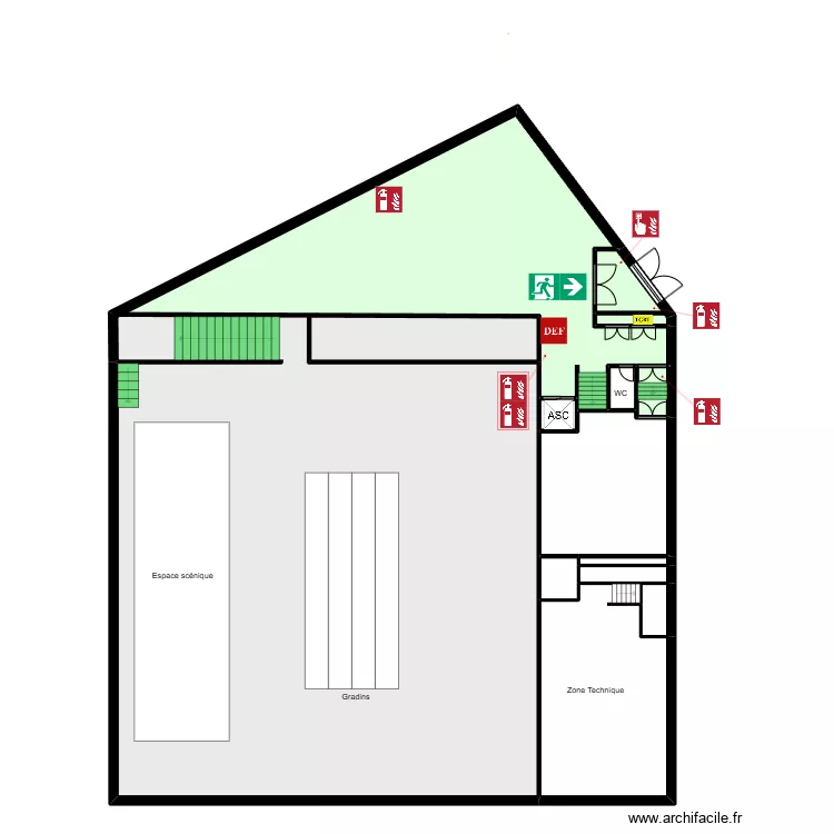 ZEF etage 2. Plan de 