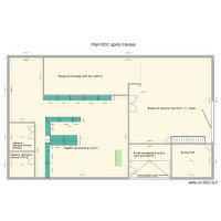 RDC après  travaux avec etageres