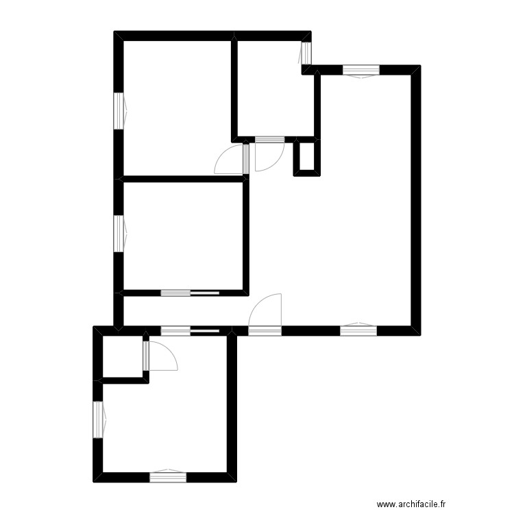 BONINO. Plan de 7 pièces et 70 m2