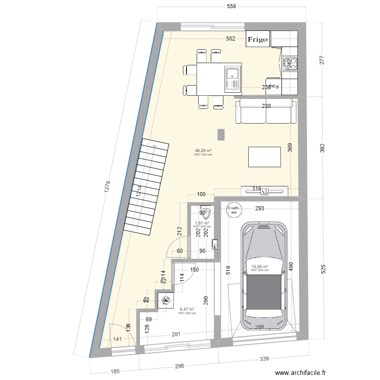 PROJET N°6(Avec.Iso). Plan de 9 pièces et 142 m2