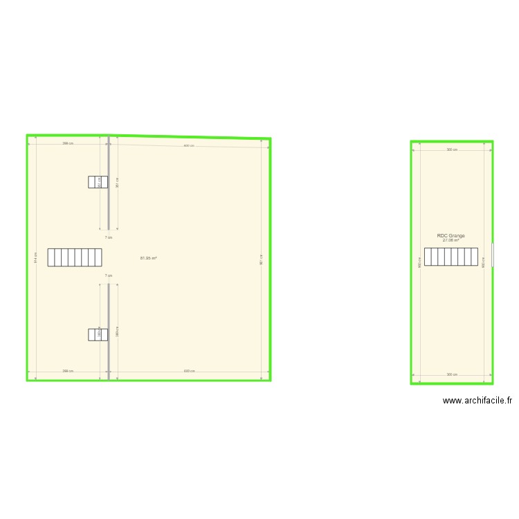 Grange. Plan de 0 pièce et 0 m2