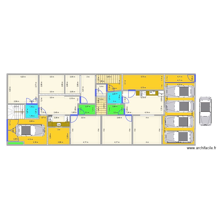casa apartamentos actualizado. Plan de 25 pièces et 235 m2