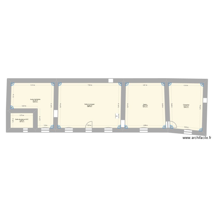 idée maison. Plan de 5 pièces et 114 m2