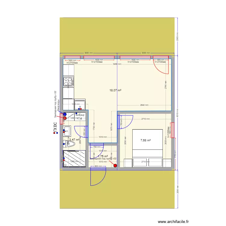  36 Пушкино ГХВС. Plan de 