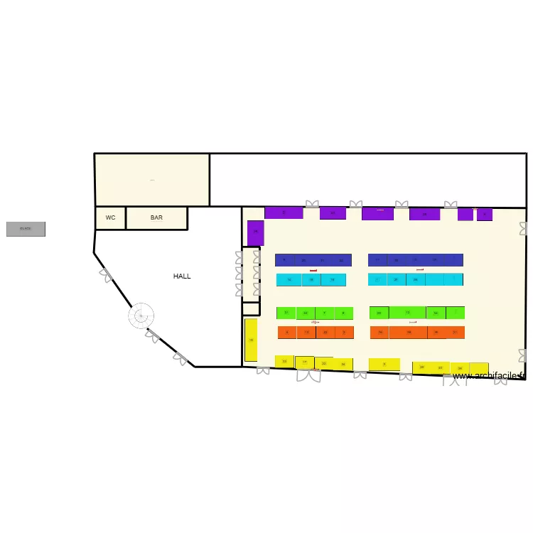 oasis 2026 VERGEZE. Plan de 6  et 1359 m²