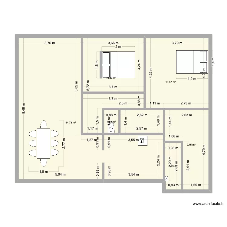 primev&egrave;res. 3. Plan de 6  et 95 m²