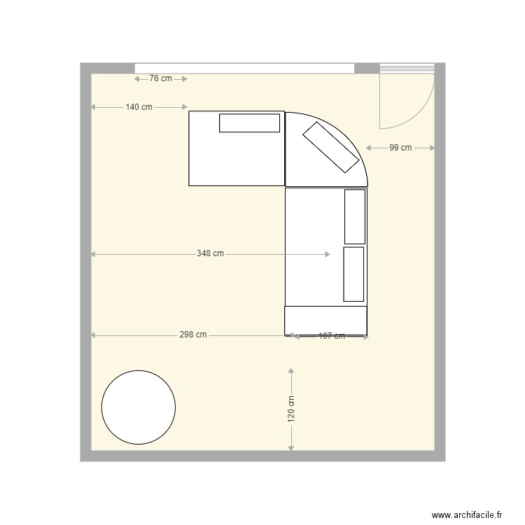 noblin. Plan de 1 pièce et 27 m2
