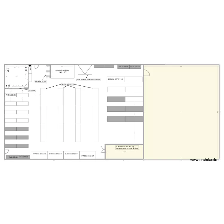 plan 1. Plan de 4  et 383 m²