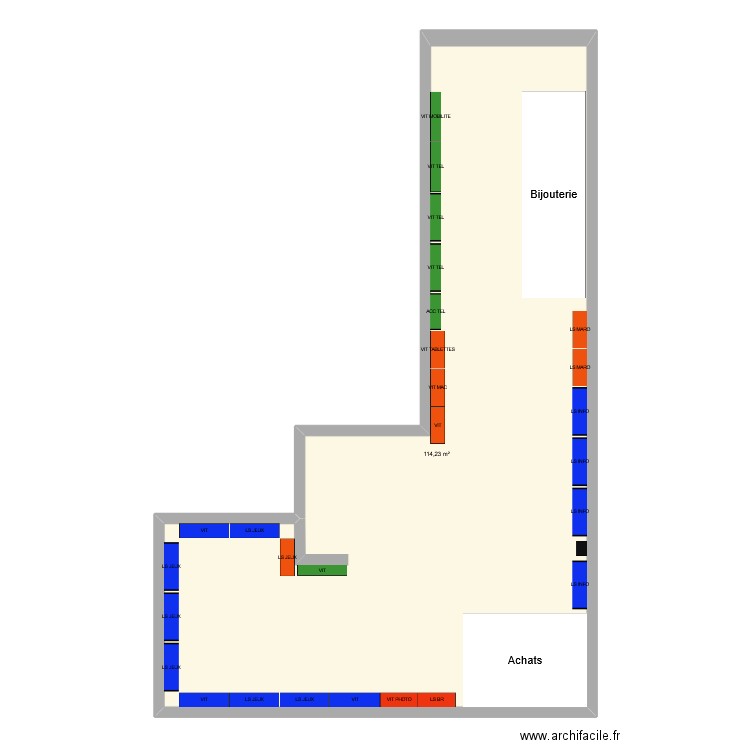 localco. Plan de 1 pièce et 114 m2