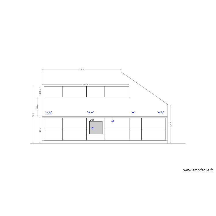 Projet cuisine définitif. Plan de 0 pièce et 0 m2