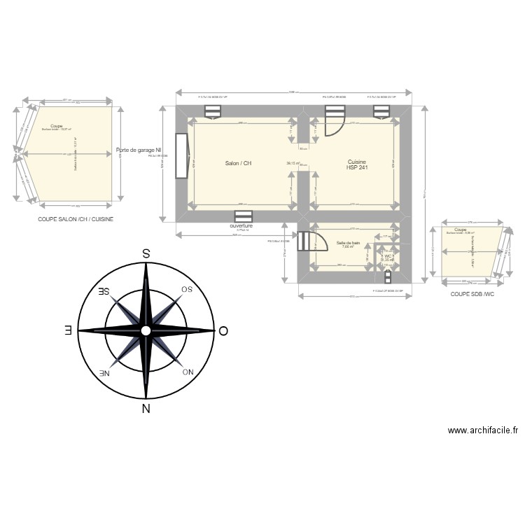 FULLANA . Plan de 4 pièces et 68 m2