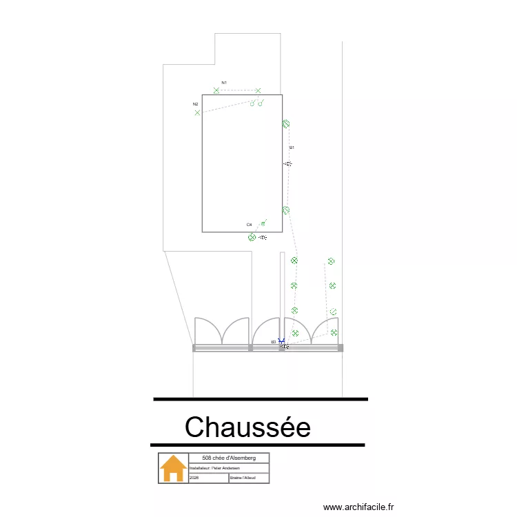 Braine 508 Ext&eacute;rieurs. Plan de 