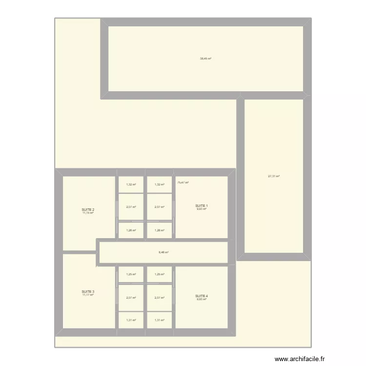 Projet de vie. Plan de 20  et 387 m²