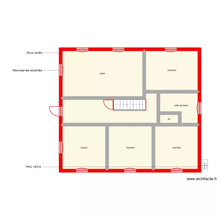 FERNANDEZ KANOUN &eacute;tape 1. Plan de 8 Pièces et 96 m²