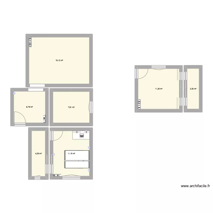 appart02. Plan de 7 et 64 m² appart02. Plan de 7 et 64 m²