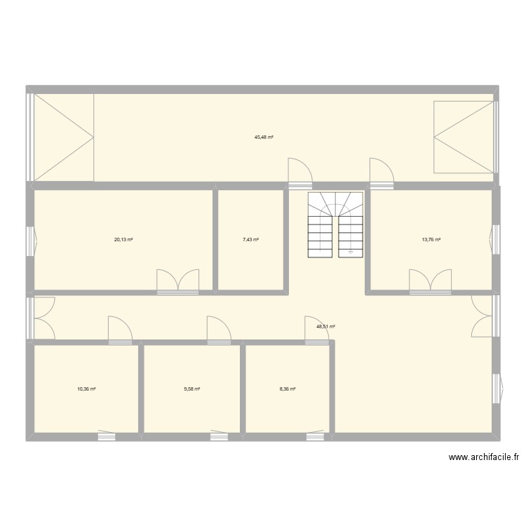 maison. Plan de 8 pièces et 164 m2