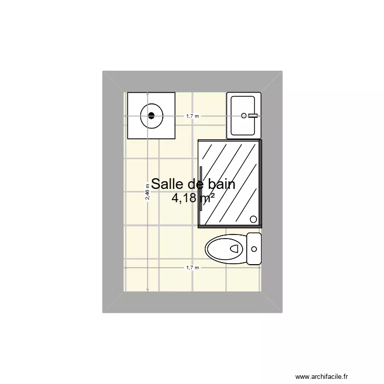 salleBain Rambouillet. Plan de 1 et 4 m² salleBain Rambouillet. Plan de 1 et 4 m²