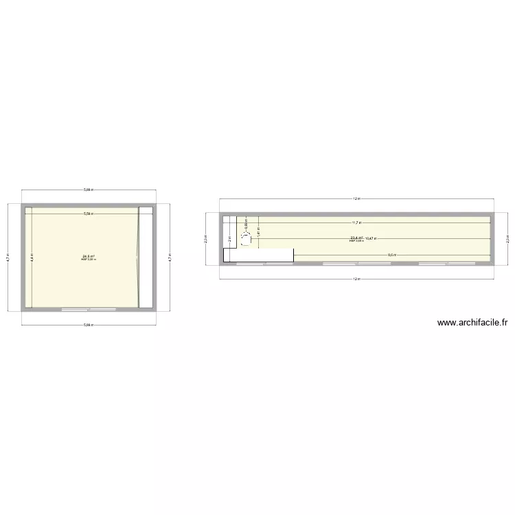 containers. Plan de 