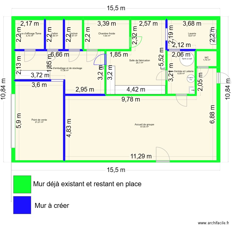 From AprèsTravaux. Plan de 11 pièces et 151 m2