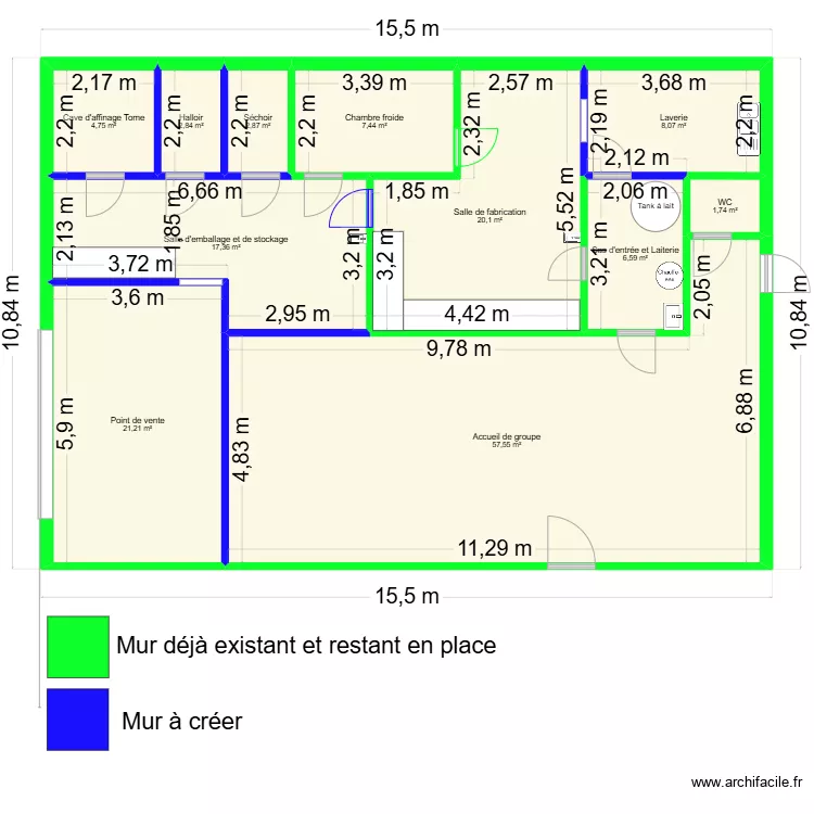 From Apr&egrave;sTravaux. Plan de 