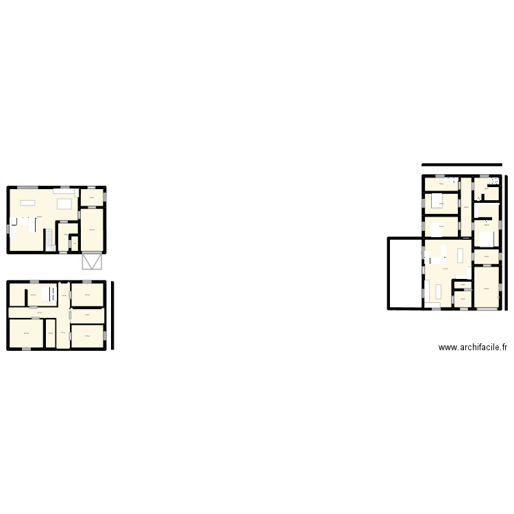 plan 1. Plan de 25 pièces et 318 m2