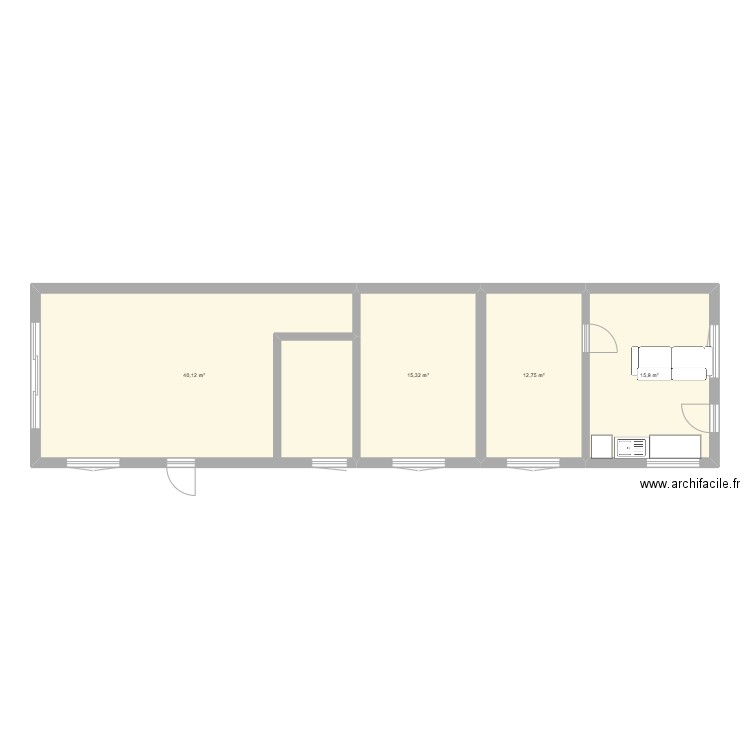 vinassan 1. Plan de 4 pièces et 84 m2