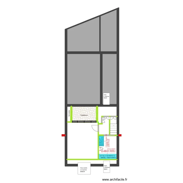 BAUCQ 77 4e &eacute;tage - Meubles sdb. Plan de 9 Pièces et 91 m²