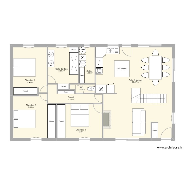 Maison Bois. Plan de 0 pièce et 0 m2