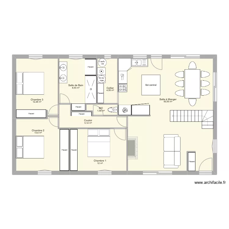 Maison Bois. Plan de 8  et 109 m²