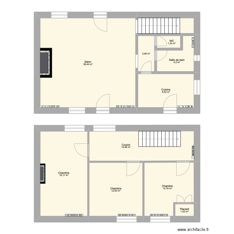 Bouée. Plan de 11 pièces et 116 m2