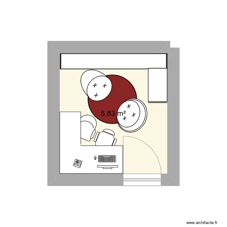 bureau cehtra. Plan de 0 pièce et 0 m2