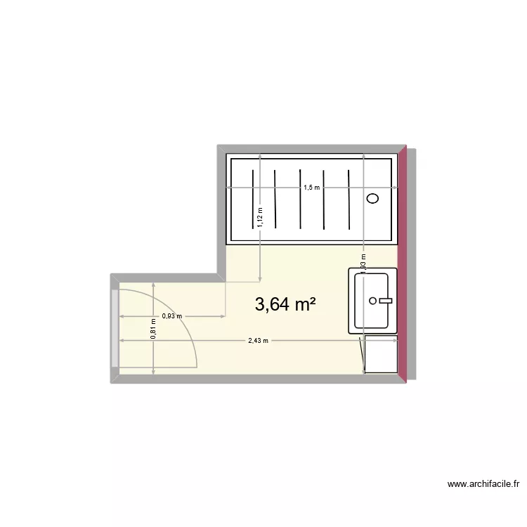 LEGO Francine. Plan de 1 Pièce et 4 m² LEGO Francine. Plan de 1 Pièce et 4 m²
