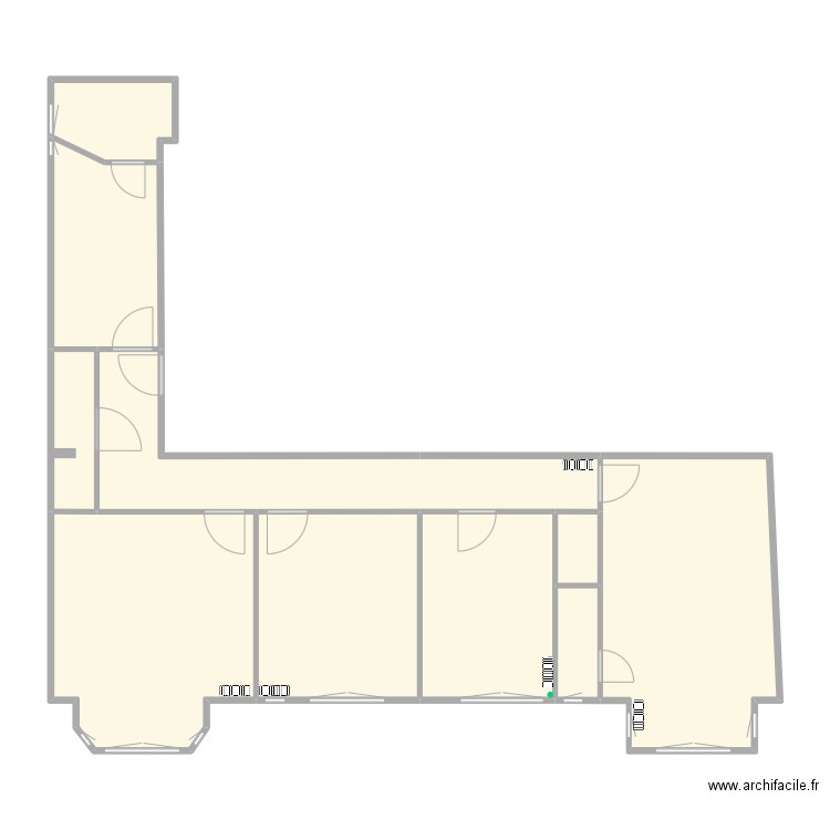 Renovation Boulogne - avant travaux. Plan de 10 pièces et 86 m2