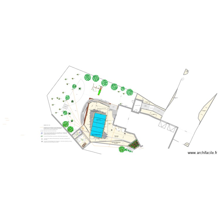 Piscine 2025-07-20. Plan de 13 pièces et 296 m2