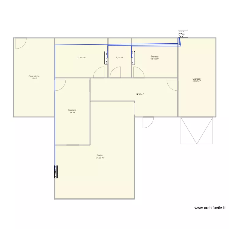 Maison climatisation. Plan de 8  et 124 m²