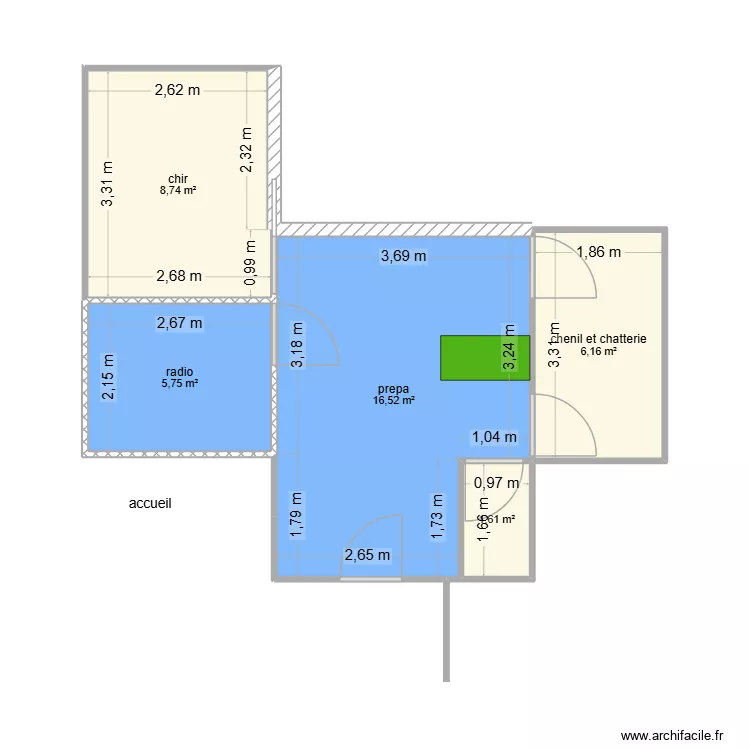 salle dentisterie duranne. Plan de 5 et 39 m² salle dentisterie duranne. Plan de 5 et 39 m²