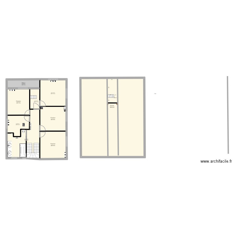 BEHOBIE R+1 V1. Plan de 9 pièces et 211 m2