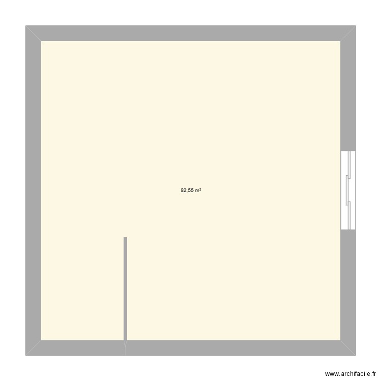 5454. Plan de 1 pièce et 83 m2