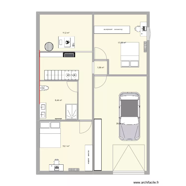 sous sol. Plan de 7 et 94 m² sous sol. Plan de 7 et 94 m²