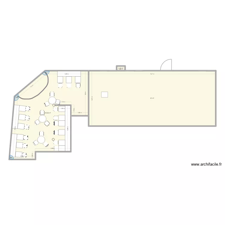 marsellus. Plan de 3 pièces et 142 m²