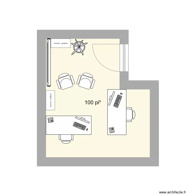 Plan2 - Bureau GC à Alma. Plan de 1 Pièce et 9 m² Plan2 - Bureau GC à Alma. Plan de 1 Pièce et 9 m²