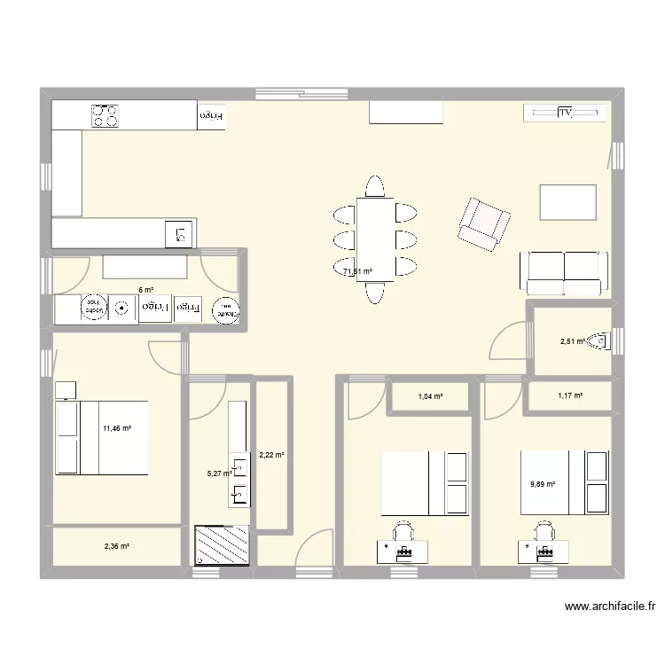 MAISON 3. Plan de 10 pièces et 114 m² MAISON 3. Plan de 10 pièces et 114 m²