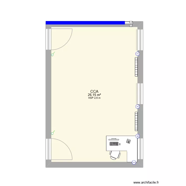 cca. Plan de 1 et 26 m² cca. Plan de 1 et 26 m²