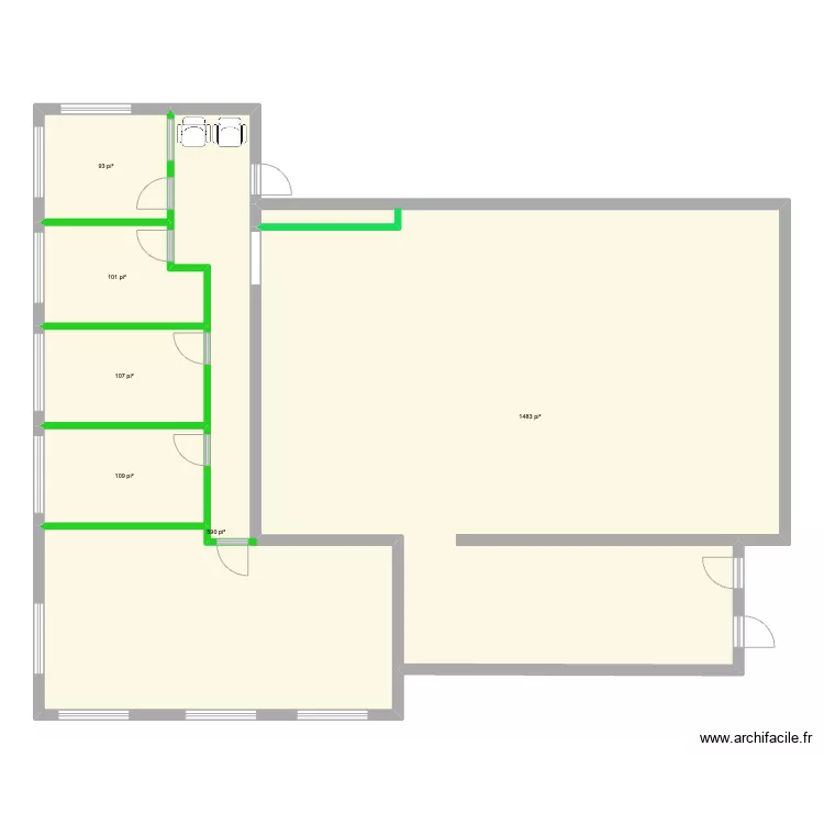 225 Seigneuriale agrandissement 49 X 19 (2). Plan de 