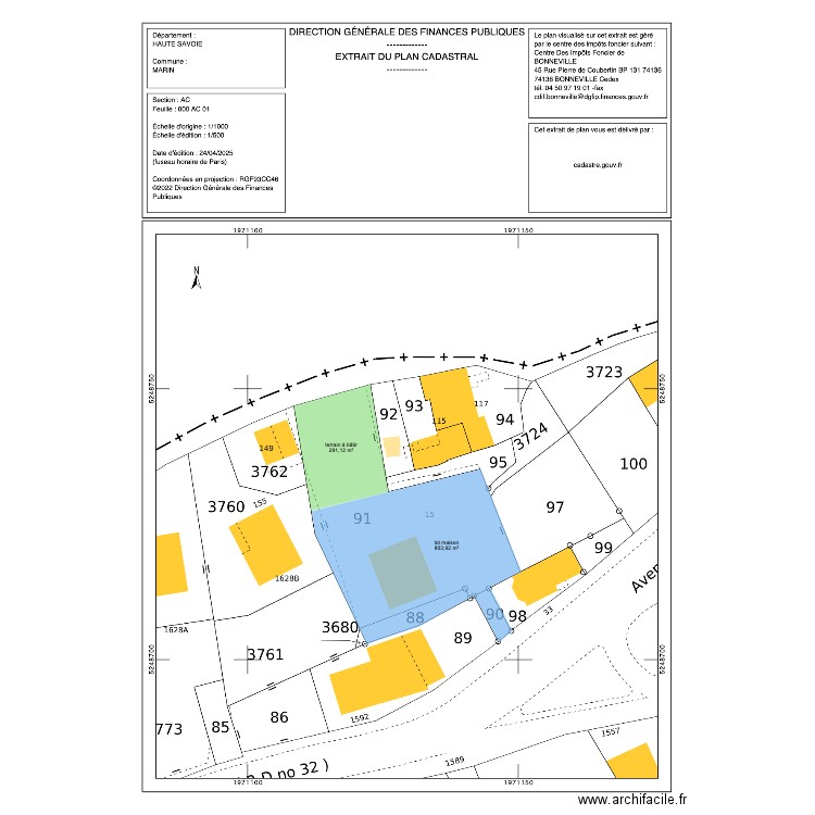 division MArin Martigniere. Plan de 0 pièce et 0 m2