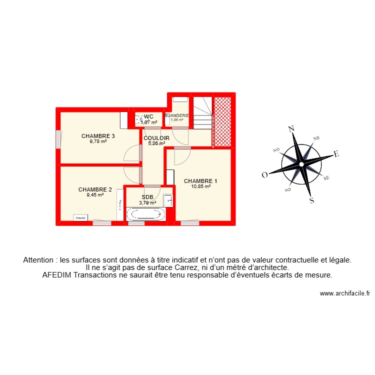 BI25987 -. Plan de 22 pièces et 154 m2