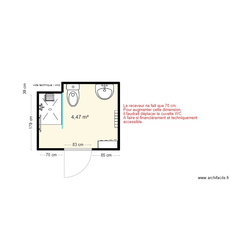 rivoire projet. Plan de 1 pièce et 4 m2