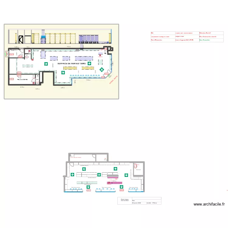 PLANS MEUBLE GARDE DU NORD. Plan de 16  et 740 m²